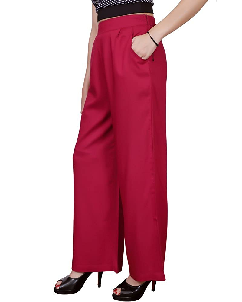 Buy Wine Plain Palazzo Pant Rayon Palazzo Pant for Best Price, Reviews,  Free Shipping